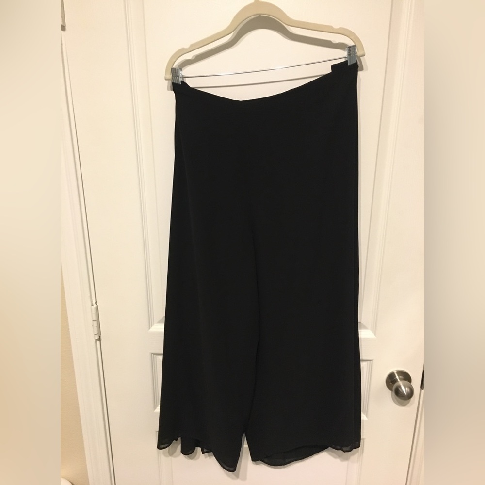 Lane Bryant Dressy, Black Palazzo Pant/Split Skirt.   Size 26/28